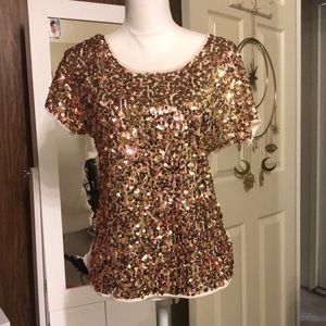 Express Sequence/Sheer Blouse